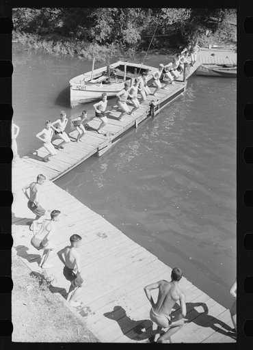 Florence, Alabama (vicinity). Boy Scout camp. At a swimming class