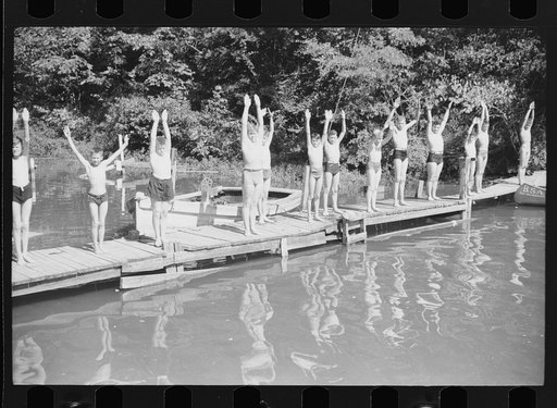 Florence, Alabama (vicinity). Boy Scout camp. At a swimming class