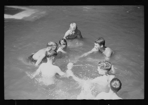 Florence, Alabama (vicinity). Boy Scout camp. At a swimming class