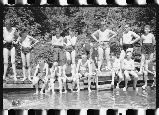 Florence, Alabama (vicinity). Boy Scout camp. At a swimming class