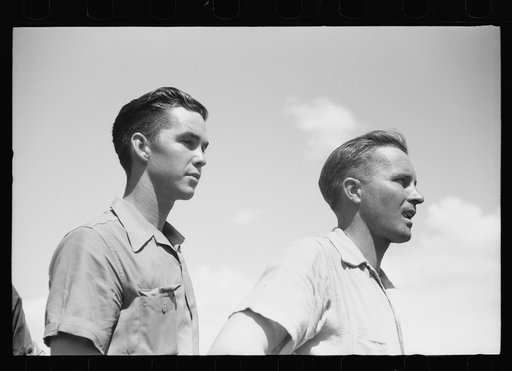 Decatur, Alabama. Ingalls Shipbuilding Company. Waiting in line for paychecks