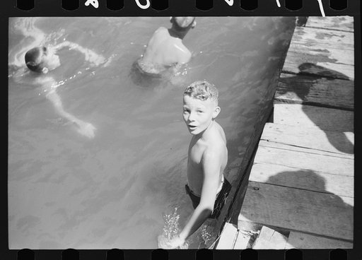 Florence, Alabama (vicinity). Boy Scout camp. At a swimming class
