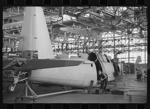 Nashville, Tennessee. Vultee Aircraft Company. In the fuselage assembly section