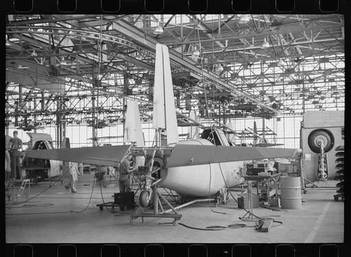 Nashville, Tennessee. Vultee Aircraft Company. In the fuselage assembly section