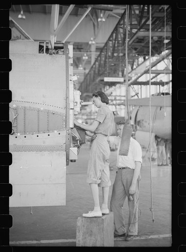 Nashville, Tennessee. Vultee Aircraft Company. In the fuselage assembly section