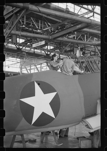 Nashville, Tennessee. Vultee Aircraft Company. Final assembly of the Vengeance (V72) bomber