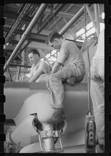 Nashville, Tennessee. Vultee Aircraft Company. Final assembly of the Vengeance (V72) bomber
