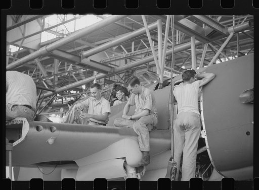 Nashville, Tennessee. Vultee Aircraft Company. Final assembly of the Vengeance (V72) bomber