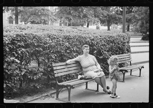 Washington, D.C. Mother and daughter in Franklin Park