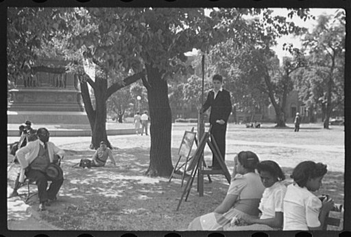 Washington, D.C. A meeting of the Catholic Evidence Guild in Logan Circle