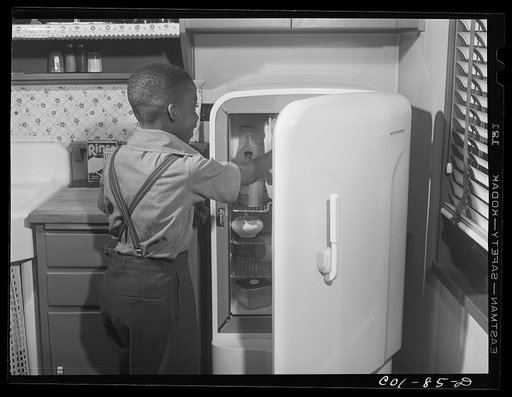 In the kitchen of the Carr home. Ida B. Wells Housing Project, Chicago, Illinois