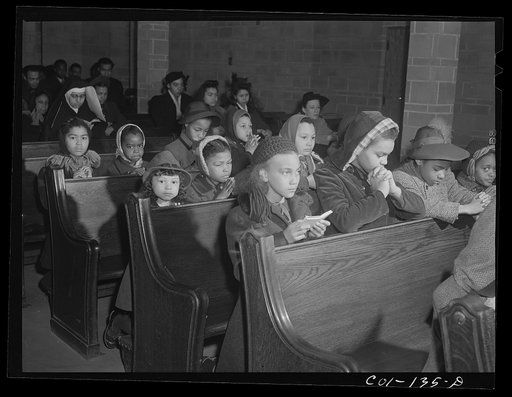 Mass at a Negro Catholic church on the South Side. Chicago, Illinois