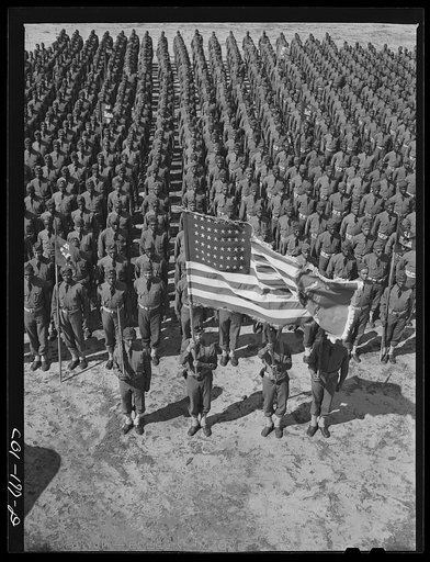 Fort Bragg, North Carolina. 41st Engineers on parade ground