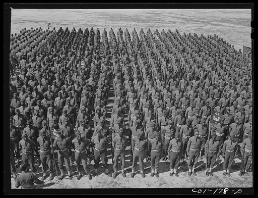 Fort Bragg, North Carolina. 41st Engineers on parade ground