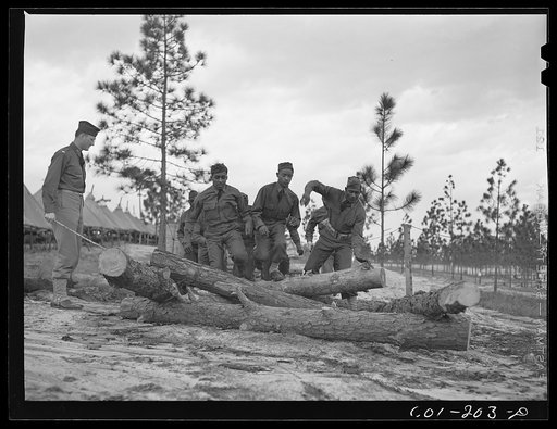 Fort Bragg, North Carolina. Sergeant Franklin Williams on obstacle course