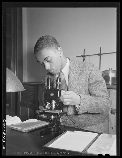 Untitled photo, possibly related to: Atlanta University, Atlanta, Georgia. Zoology student