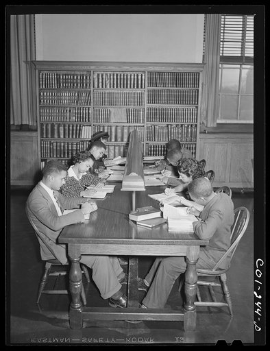 Atlanta University, Atlanta, Georgia. Students in library