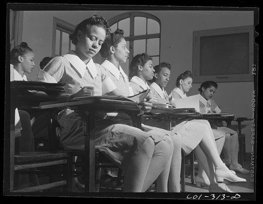 Chicago, Illinois. Provident Hospital. A preliminary student nurses' class in bacteriology