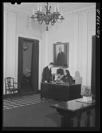 Untitled photo, possibly related to: Chicago, Illinois. Provident Hospital. In the reception room