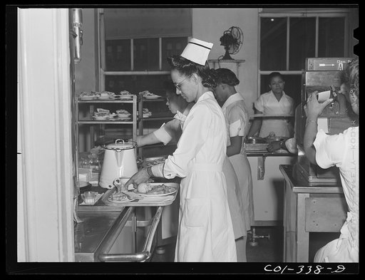 Chicago, Illinois. Provident Hospital. Lunch time in the cafeteria