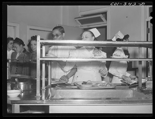 Untitled photo, possibly related to: Chicago, Illinois. Provident Hospital. Lunch time in the cafeteria