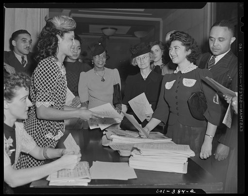 Washington, D.C. Jewal Mazique [i.e. Jewel], worker at the Library of Congress, organizing for the union