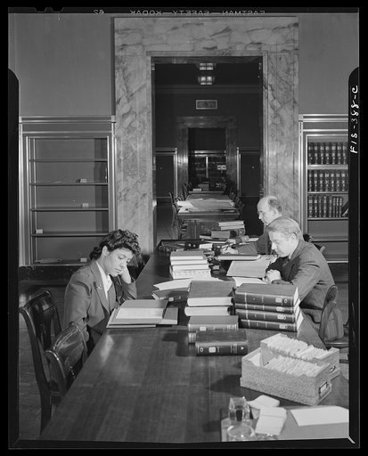 Untitled photo, possibly related to: Jewal Mazique [i.e. Jewel], worker at the Library of Congress, possibly in Washington, D.C.