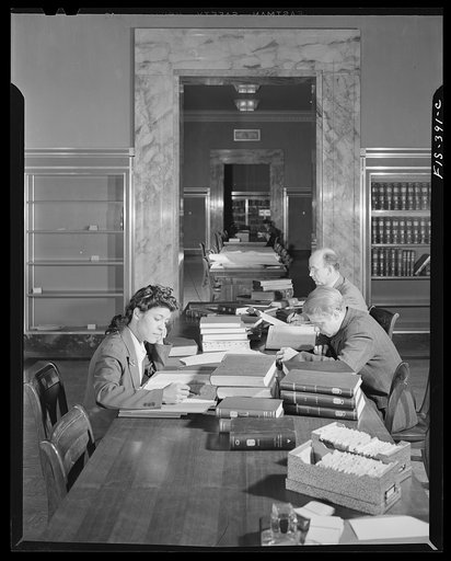 Untitled photo, possibly related to: Jewal Mazique [i.e. Jewel], worker at the Library of Congress, possibly in Washington, D.C.