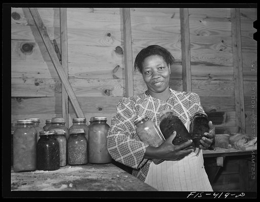 Zebulon, North Carolina. Mrs. Jones with canned goods