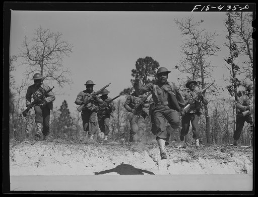 Fort Bragg, North Carolina. Sergeant Williams leading his platoon in charge