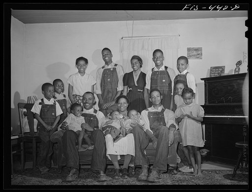 Untitled photo, possibly related to: Zebulon, North Carolina. Feggen Jones and family