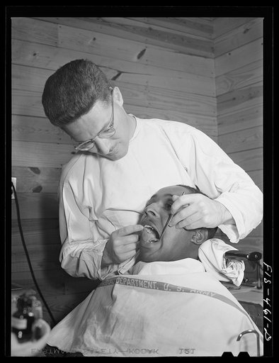 Fort Bragg, North Carolina. Sergeant Williams receiving free dental care