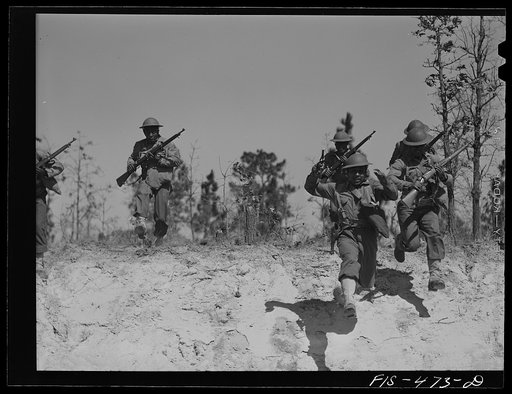 Fort Bragg, North Carolina. Sergeant Williams leading his platoon in a charge