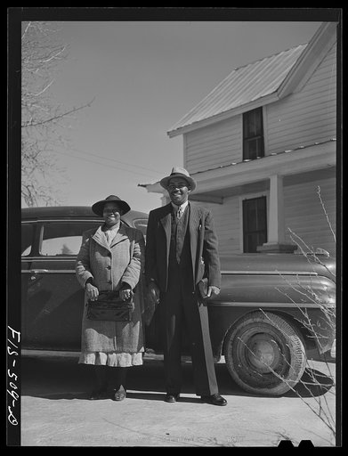 Zebulon, North Carolina. Feggen Jones and wife on the way to church