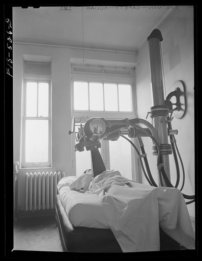 Chicago, Illinois. Provident Hospital. Patient undergoing x-ray treatment