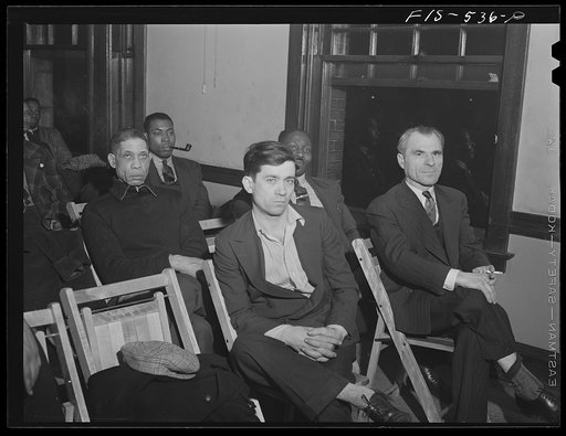 Untitled photo, possibly related to: Chicago, Illinois. Good Shepherd Community Center. Steelworkers at a union meeting
