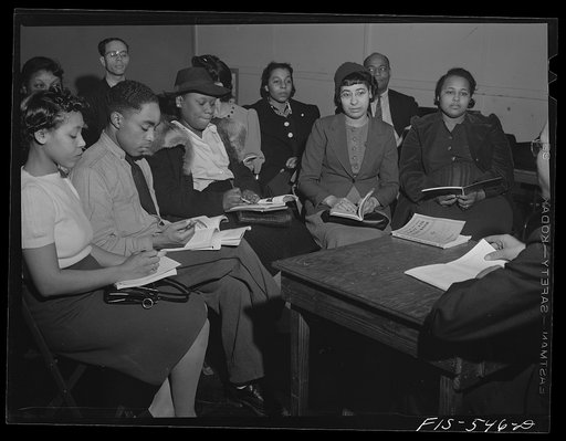 Chicago, Illinois. Ida B. Wells Housing Project. In a first aid class
