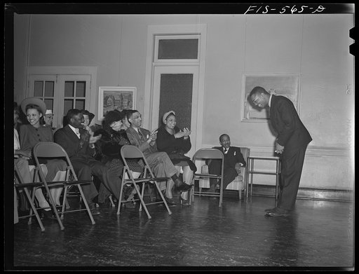 Untitled photo, possibly related to: Chicago, Illinois. Good Shepherd Community Center. At a recital of a young Negro pianist