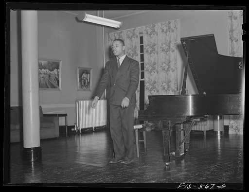 Untitled photo, possibly related to: Chicago, Illinois. Good Shepherd Community Center. At a recital of a young Negro pianist