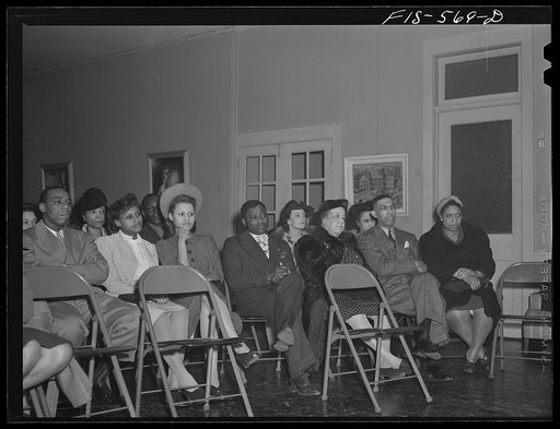 Chicago, Illinois. Good Shepherd Community Center. At a recital of a young Negro pianist