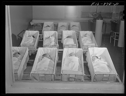 Chicago, Illinois. Provident Hospital. Newborn babies
