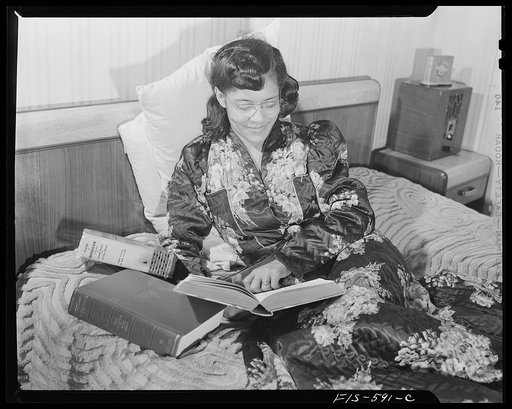 Washington, D.C. Jewal Mazique [i.e. Jewel], worker at the Library of Congress, spends much of her time reading