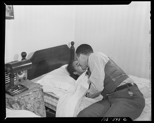 Untitled photo, possibly related to: Washington, D.C. Dr. Mazique with two of their nieces whom he and his wife, Jewal Mazique [i.e. Jewel], a worker at the Library of Congress, are rearing