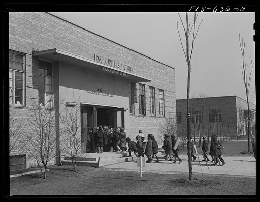 Chicago, Illinois. Ida B. Wells Housing Project. The community center is used as a kindergarten by the public school system