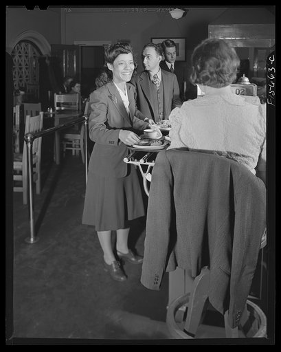 Washington D.C. Jewal Mazique [i.e. Jewel] in the Library of Congress cafeteria