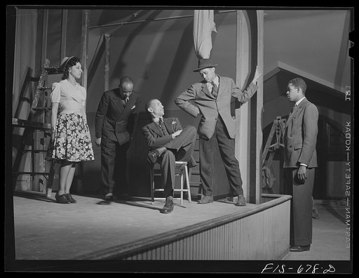 Chicago, Illinois. Good Sheperd Community Center. Actors rehearsing a new play by Langston Hughes