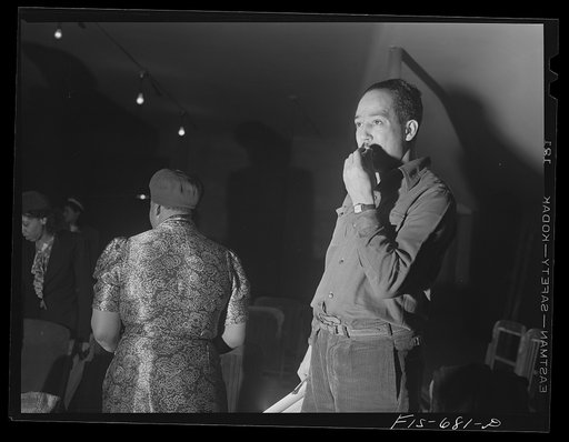 Untitled photo, possibly related to: Chicago, Illinois. Good Sheperd Community Center. Mr. Langston Hughes at a rehearsal at of his new play