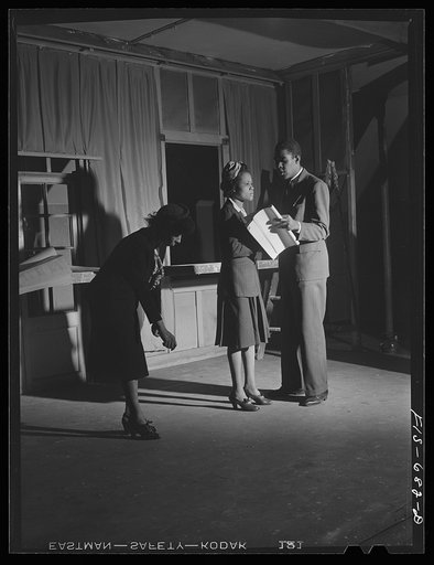 Chicago, Illinois. Good Sheperd Community Center. Players rehearsing a new play by Langston Hughes