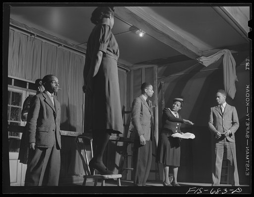 Chicago, Illinois. Good Sheperd Community Center. Players rehearsing a new play by Langston Hughes