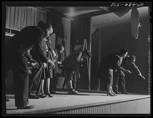 Chicago, Illinois. Good Sheperd Community Center. Players rehearsing a new play by Langston Hughes